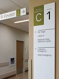Identification Hospital Interior Design Hospital Signage Signage Design