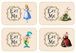 The page contains 8 unique quote image stickers, they are sized at 2.5 inches by 3.5 inch tall. Paper Alice In Wonderland Stickers Inspirational And Motivational Printable Sticker Sheet Alice In Wonderland Sayings Eat Me Drink Me Paper Party Supplies