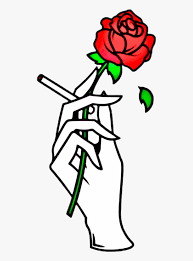 Start applying light shading to the outline drawing of the rose by first shading the darkest areas. Rose Report Abuse Hand Holding Clipart Transparent Hand Holding Rose Drawing Hd Png Download Transparent Png Image Pngitem