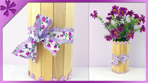 Rumah pohon dari stik ice cream. Diy Wazon Z Patyczkow Ice Cream Stick Flower Vase Eng Subtitles Na Szybko 104 Ice Cream Stick Diy Ice Cream Flower Vase Making