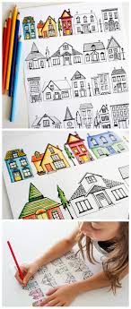The area or scenery surrounding a house is always interesting as it gives one the sense of the geographical location where the house is located. Houses Coloring Page Dabbles Babbles