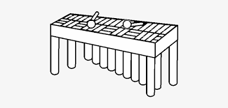 The xylophone is an interesting percussion instrument. Xylophone Orchestra Coloring Page Tiger Playing Vibraphone Clipart Black And White Transparent Png 600x470 Free Download On Nicepng