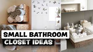 An amazing thing about the ideas above is that they can also be used to organize toiletries and smaller linens like pillowcases and facecloths artfully and neatly. Small Bathroom Closet Ideas Youtube