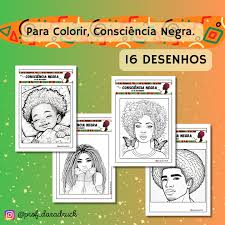 desenho para colorir consciência negra