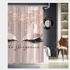 Maybe you would like to learn more about one of these? Puloa Spark Rose Gold Drips Makeup Lashes Hello Gorgeous Shower Curtains With 12 Hooks Durable Bathroom Curtain 72 X 72 Buy Online In Aruba At Aruba Desertcart Com Productid 137989626