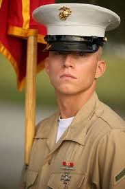 Pfc. Austin Schumann, honor graduate for Platoon 3065,