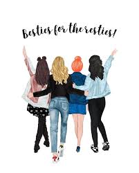 Four Best Friends Squad Birthday Photoshoot With Friends 234 Friends Portrait Custom Print Group Of Friends Print Etsy In 2020 Friends Illustration Friends Sketch Drawings Of Friends