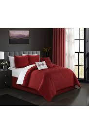 For a traditional look that coordinates with any duvet, quilt or comforter, look for a twin bedding set in crisp white. Chic Home Bedding Magna Embossed Scroll Medallion Design Twin Comforter Set Brick Red 4 Piece Set Hautelook