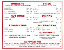 Five Guys Menu Menu For Five Guys Downtown Dubai Dubai
