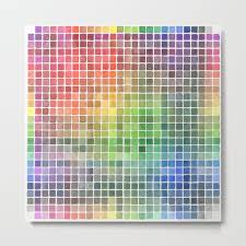 Watercolor Color Chart Metal Print By Jessicastock