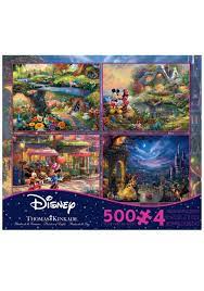 Available in 300, 550, 750, 1000 pieces and deluxe sets. 4 500 Piece Thomas Kinkade Disney Dreams Collection Jigsaw Puzzles