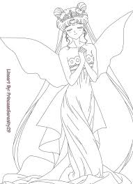 Princess Serenity Lineart Sailor Moon Coloring Pages Moon Coloring Pages Princess Coloring Pages
