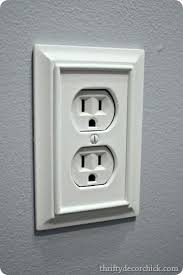 Common in rooms with a single light source, these plates help to keep single light switches protected while sealing off the harmful electrical contents behind. Decorative Outlet Cover With Moulding Buy These At Home Depot Or Lowes Home Diy Plates On Wall Home Projects