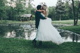 Beautiful Water S Edge Wedding Photo Blonde Bride Wedding Kiss Nature Wedding