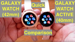 Quick Comparison Samsung Galaxy Watch 42mm Vs Galaxy Watch Active 40mm Smartwatch