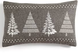 Holiday Lane Gray Rectangular Christmas Tree Decorative Pillow Created For Macy Throw Pillows Christmas Christmas Throw Pillows Holidays Elegant Holiday Decor