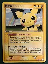 Pichu's strongest moveset is thunder shock & thunderbolt and it has a max cp of 473. Pichu Pokemon Card Ebay