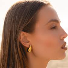 Teardrop Earrings 14K Gold Earrings Gold Hoop Earrings Gold Hoops 14K Gold  Filled Earrings Minimalist Earrings Mom Gift for Her