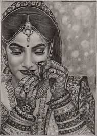 Charcoal pencil drawing