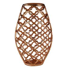Snake eater and subsistence 3.3 metal gear solid 4: Benjara Metal Vase With Quatrefoil Cutout Design Rose Gold Large Bm206824 Benzara Com