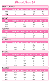 67 disclosed size chart for childrens clothing