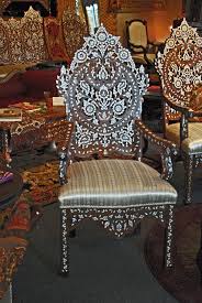 Syrian Levantine Inlaid With Mother Of Pearl On Walnut Moroccan Furniture Pakistani Furniture Inlay Furniture