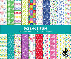 Digital Scrapbook Papers Science Fun Scientific Science Etsy Digital Scrapbook Paper Scrapbook Paper Fun Science
