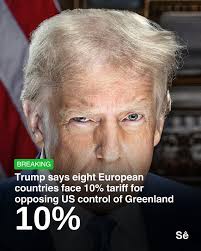 Stockstoearn | Donald Trump has announced 10% tariffs on eight European  countries for opposing US control of Greenland. The UK, Denmark, Norway,  Sweden,... | Instagram