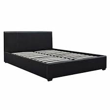 Add some ingenious extra storage space to your small home or apartment with the finley upholstered platform bed. Mikasa Furniture Black Makoto Faux Leather Gas Lift Storage Bed Frame Reviews Temple Webster