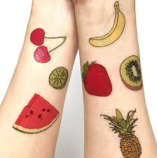 Fruit Temporary Tattoos By Kate Broughton Watermelon Tattoo Cherry Banana Kiwi Pineapple Tattoo Lime Strawberr Fruit Tattoo Watermelon Tattoo Strawberry Tattoo