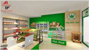 Thiết kế cửa hàng thực phẩm sạch 40m2 tại Hà Nội - ANVIET