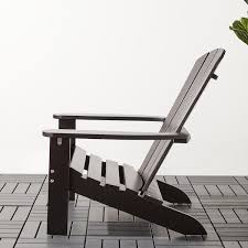 It is locked in the unfolded position to prevent accidental folding. Kloven Deck Chair Outdoor Dark Brown Ikea