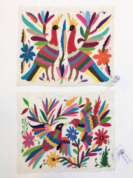 Faça já download desta fotografia multicolor floral hand embroidery pattern. Otomi Mexican Embroidered Flying Birds Textile Hand Embroidery On Ivory Cotton Otomi Embroidery Sewing Embroidery Designs Otomi