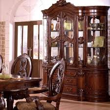 Tuscany Ii Buffet W Hutch Antique Cherry Furniture Of America Furniture Cart