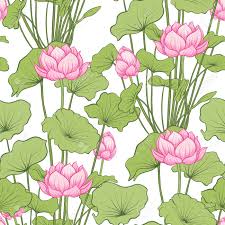 The lotus flower beanie is an intermediate pattern knitted using one color per round. Seamless Pattern Background With Lotus Flower Botanical Illustration Royalty Free Cliparts Vectors And Stock Illustration Image 111839908