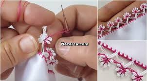 2 Sirali Beyaz Yazma Kenari Oya Tarifi Goruntuler Ile Yazma Boncuk Oya