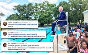 Service got our breakfast delivered from nearby restaurant. Twitter Frenzy Over Joe Biden In A Lifeguard Chair Daily Mail Online