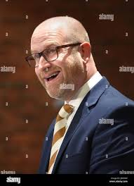 Eds note alternate crop Ukip leader Paul Nuttall speaks during a press  conference at Boston West Golf Club where he announced that he is standing  down as party leader Stock Photo -