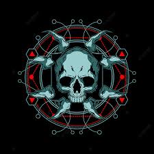 Their work is a visionary journey expressed through a variety of media including, painting, drawing, sculpture, digital art, jewellery, tattoo and photography. Skull And Bone Sacred Geometry Art Black Bone Png And Vector With Transparent Background For Free Download