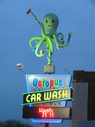 Octopus Car Wash Cool Neon Signs Vintage Neon Signs Neon Signs