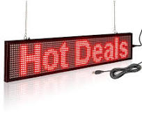 Leadleds 20in Scrolling Led Sign Bluetooth Message Board Ultra Thin Aluminium Frame - Red