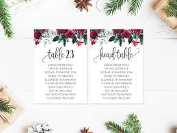 Winter Wedding Seating Chart Seating Cards Seating Chart