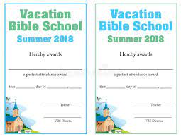 Vbs attendance chart <br>vbs 2021 provides space for 30 names and uses mini stickers (see the sticker sheets below). Bible School Attendance Certificate Stock Vector Illustration Of Education Honor 117265990