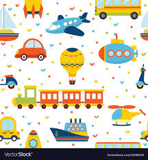 Maybe you would like to learn more about one of these? Seamless Pattern With Colorful Transport Cute Children Background With Little Hearts Vector Illustratio Transport Illustration Train Vector Seamless Patterns