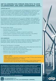 A cover letter can also help you make a generic resume appear more tailored for t. Financelab Aip Management Is Currently Looking For Junior Analysts To Join Its Investment And Asset Management Team You Should Submit Your Application Including A Cover Letter Cv And Grade Transcript No