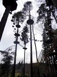 Seikkailupuisto Huippu Sininen Rata Tree Top Adventure Huippu Blue Course Hochseilgarten Huippu Blaue Route Blue