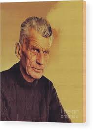 Samuel Beckett, Literary Legend Wood Print by Esoterica Art Agency