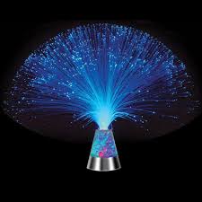13 Inch Color Changing Fiber Optics Light W Stand Up Base