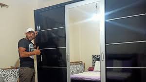 دولاب جرار مودرن وسرير عموله لعشاق اللون الاسود والفضي Youtube