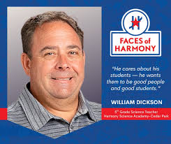 ✨ Real People. Real Stories. One Community. ✨ These are the Faces of  Harmony! A 5th grade science teacher at Harmony Science Academy–Cedar Park, William  Dickson has spent 12 years sparking curiosity